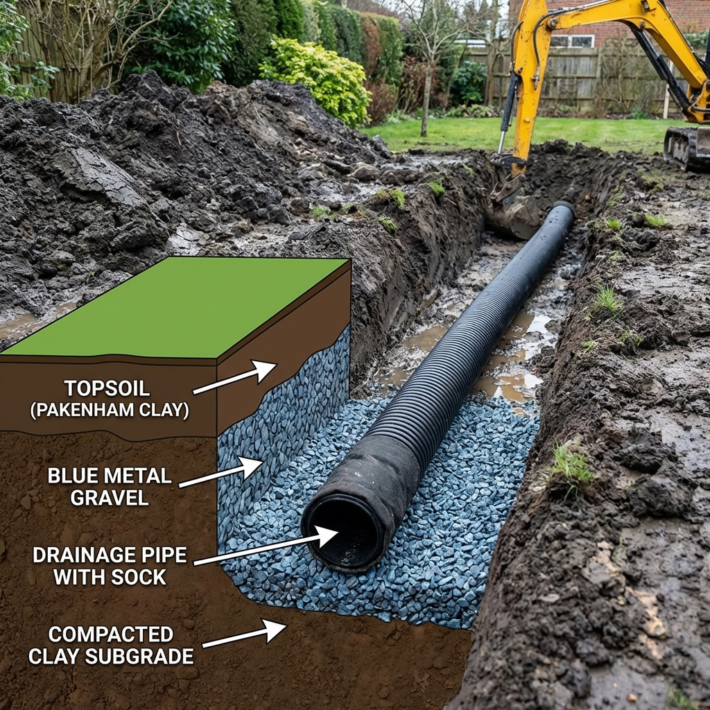 Ag Pipe Drainage Installation Diagram